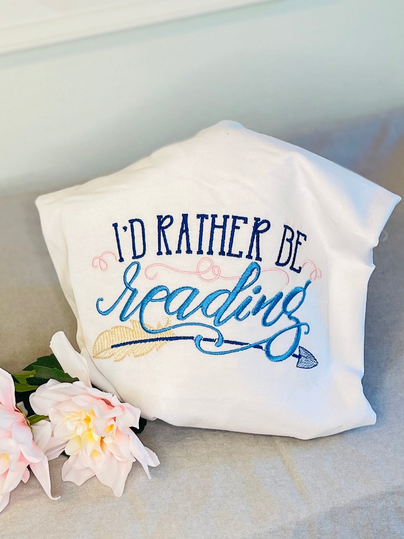T-shirt "I rather be reading"
